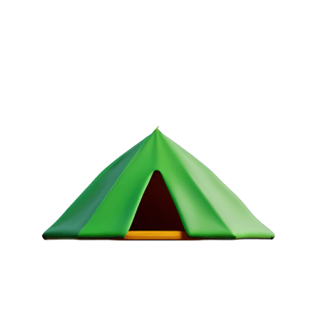 Camping tent 3d illustration png