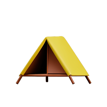 Camping tent 3d illustration png