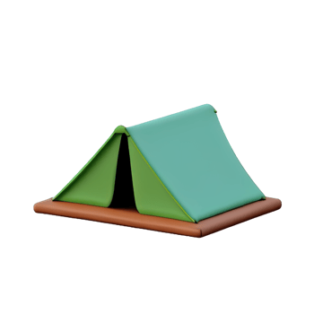 Camping tent 3d illustration png