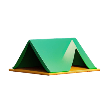 Camping tent 3d illustration png