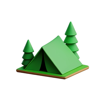 Camping tent 3d illustration png