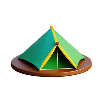 Camping tent 3d illustration png