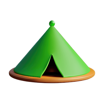 Camping tent 3d illustration png