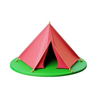 Camping tent 3d illustration png