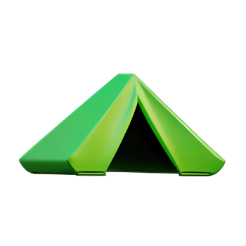 Camping tent 3d illustration png