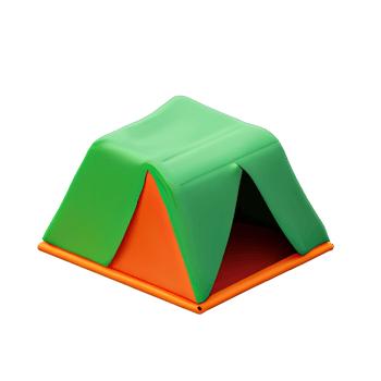 Camping tent 3d illustration png