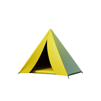 Camping tent 3d illustration png