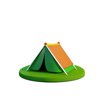 Camping tent 3d illustration png
