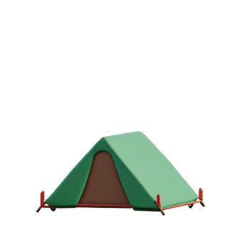 Camping tent 3d illustration png