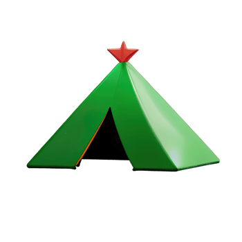 Camping tent 3d illustration png