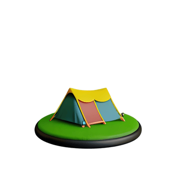 Camping tent 3d illustration png