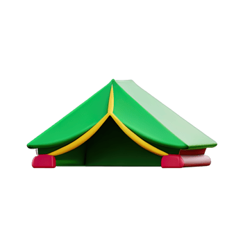 Camping tent 3d illustration png