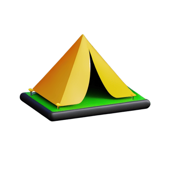 Camping tent 3d illustration png