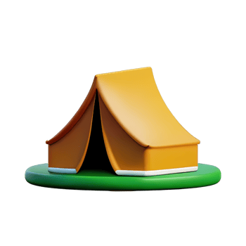 Camping tent 3d illustration png