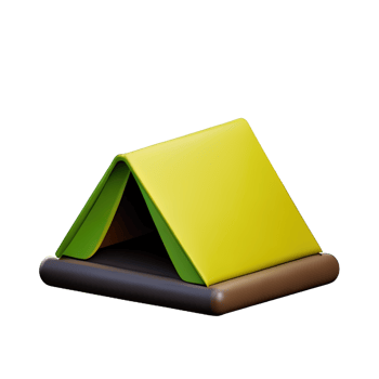 Camping tent 3d illustration png