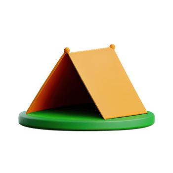 Camping tent 3d illustration png