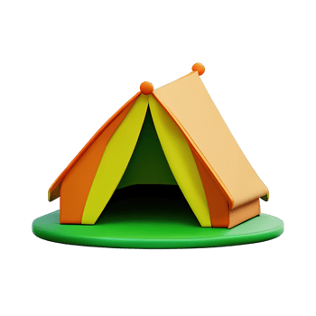 Camping tent 3d illustration png