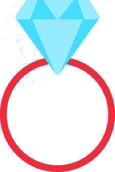 Diamond ring Vector Icon Design