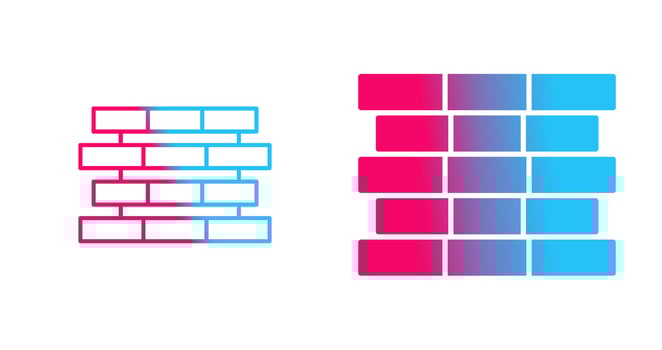 Unique Bricks Vector Icon