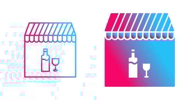 Unique Cafe and Bar Vector Icon