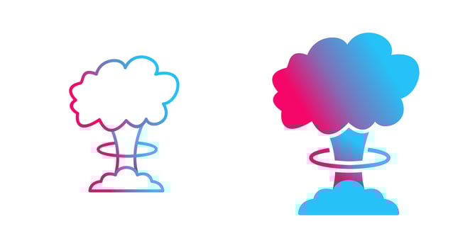Unique Bomb Blast Vector Icon