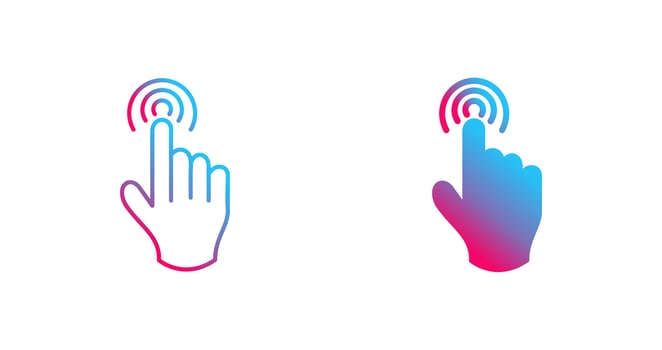 Danger of Hand Press Vector Icon