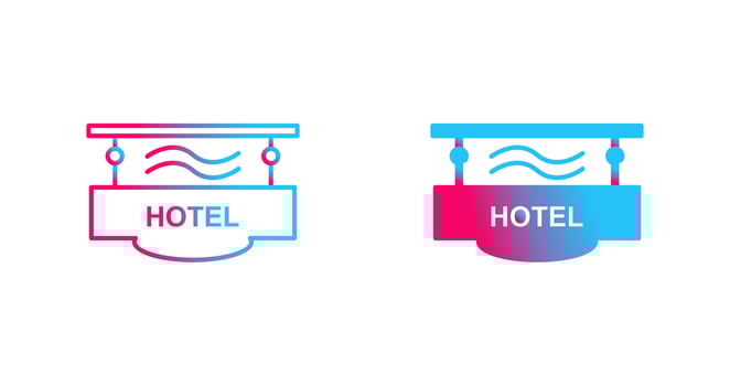 Hotel Sign Vector Icon