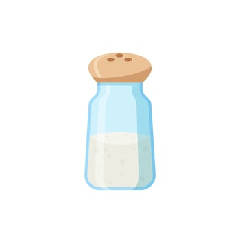 Sea salt powder in  bottle vector
