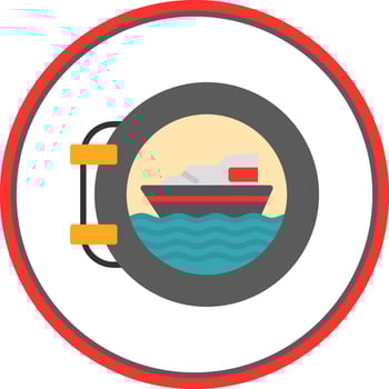 Porthole Vector Icon Design