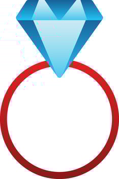 Diamond ring Vector Icon Design