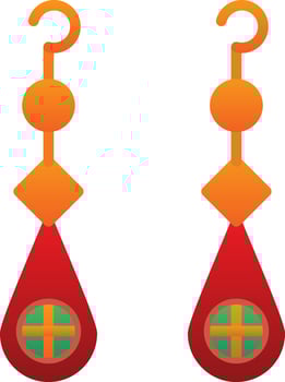 Earrings Vector Icon Design