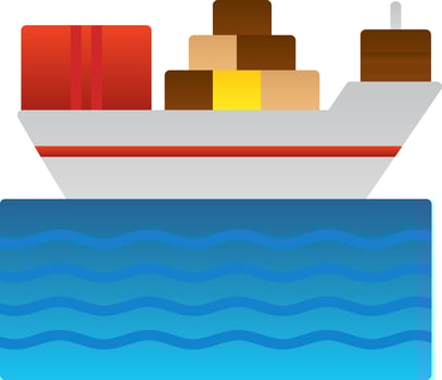 Ship Vector Icon Design