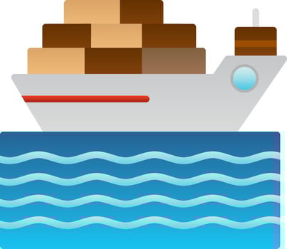 Cargo ship Vector Icon Design