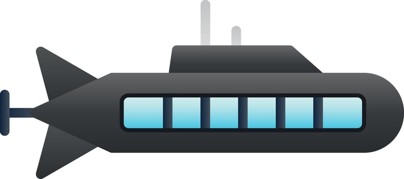 Submarine Vector Icon Design