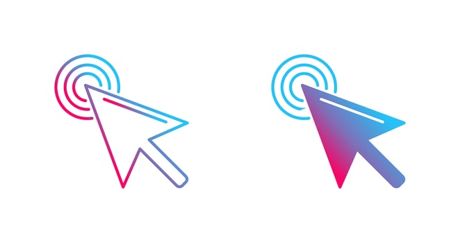Unique Click Vector Icon
