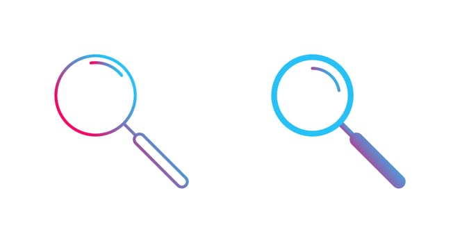 Unique Search Vector Icon