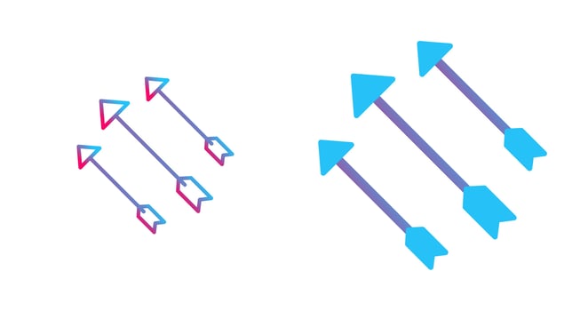 Unique Arrows Vector Icon