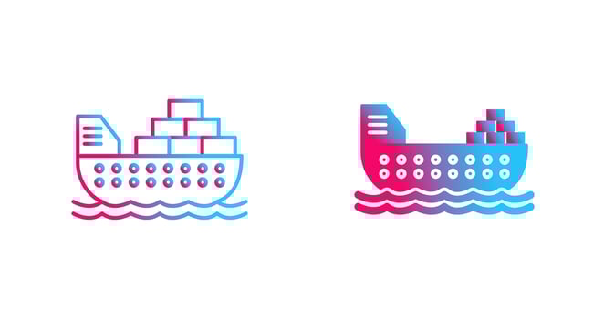 Cargo Ship Vector Icon
