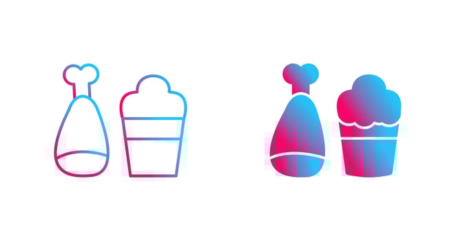 Food and Beer Vector Icon