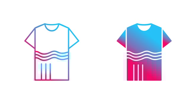 T Shirt with lines Vector Icon