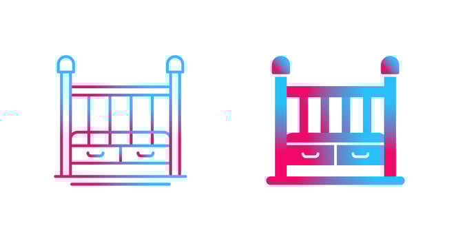 Baby Crib Vector Icon