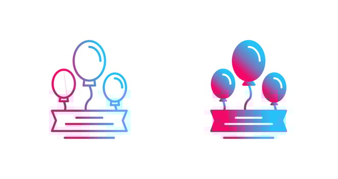 Balloons Vector Icon