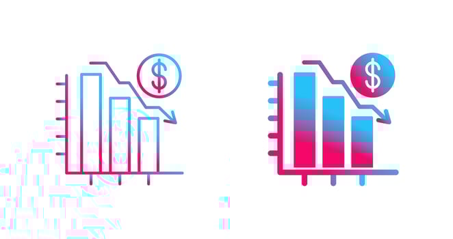 Chart Down Vector Icon