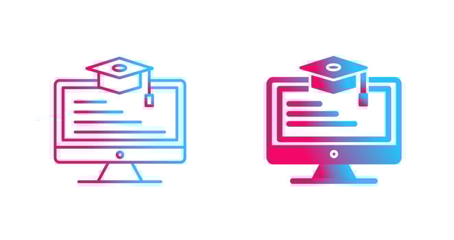 Online Learning Vector Icon