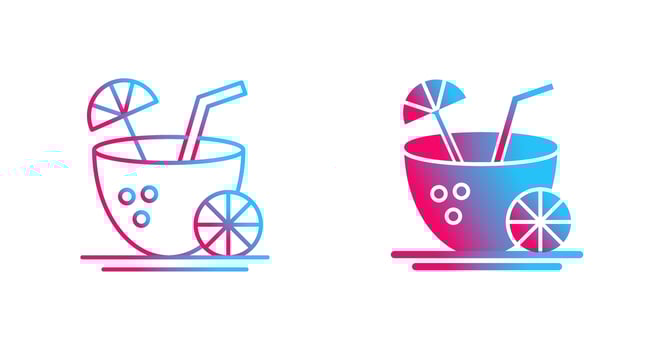 Coconut Drink Vector Icon