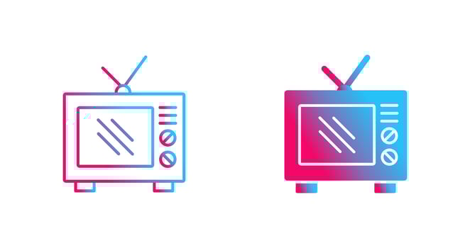 Old TV Vector Icon