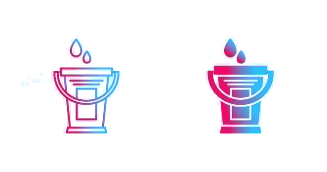 Water Bucket Vector Icon