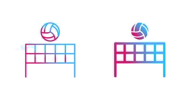 Beach Volleyball Vector Icon