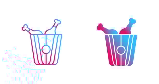 Fried Chicken Vector Icon