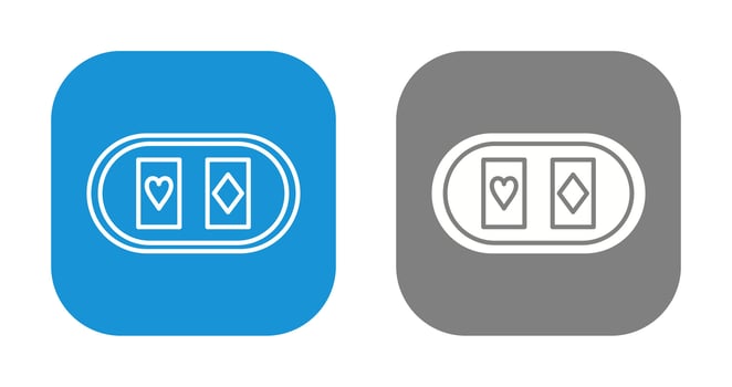 Cards Table Vector Icon